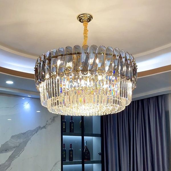 

chandeliers light luxury crystal living room chandelier modern minimalist generous and upscale villa lamps dining bedroom lighting