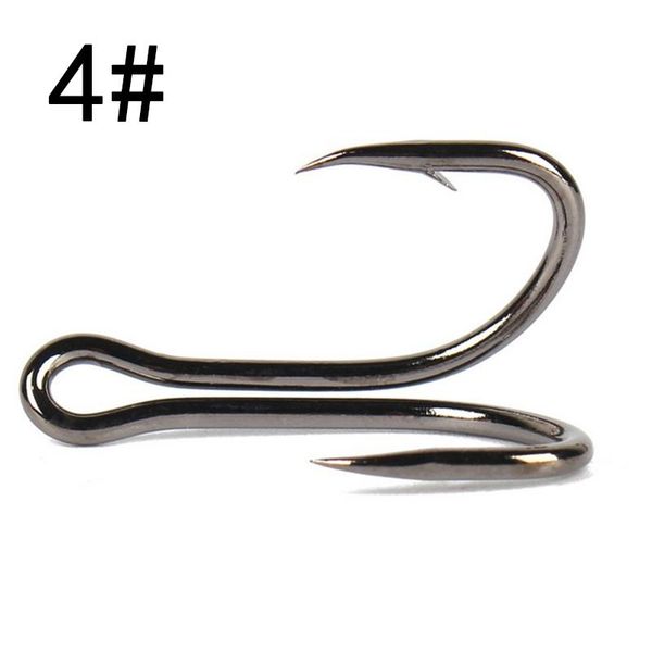 

pc hcs double prong fishing hooks tying trolling frog fishhook tackle us