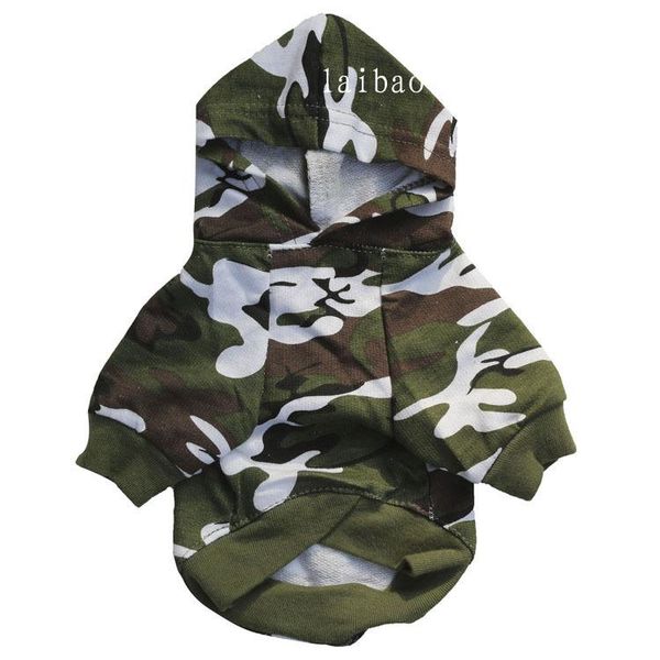 

dog apparel pet clothes cotton camouflage hooded raglan hoodie t-shirt clothing