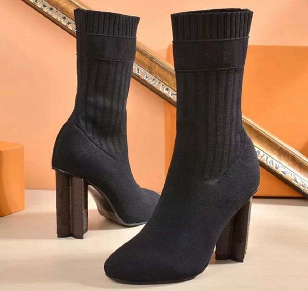 

luxury brand shoes designer boots high heels and genuine leather outdoors fashion womens boot by home011 51, Black