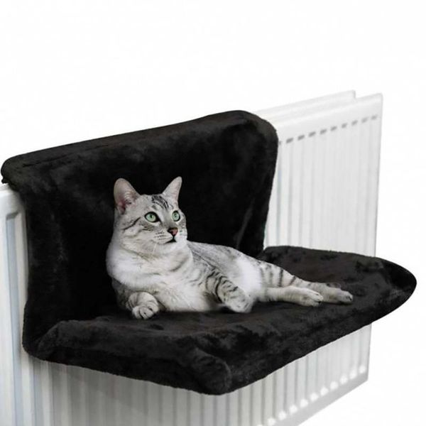 

cat beds & furniture hammack kitten hanging sleeping bed seat sofa fleece warm metal iron frame mat small pet window mount shelf nest lounge