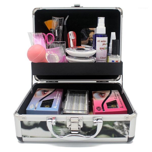 

stars colors professional eyelash extension kit individual mink eyelashes grafting set with case false eye lashes training kits1