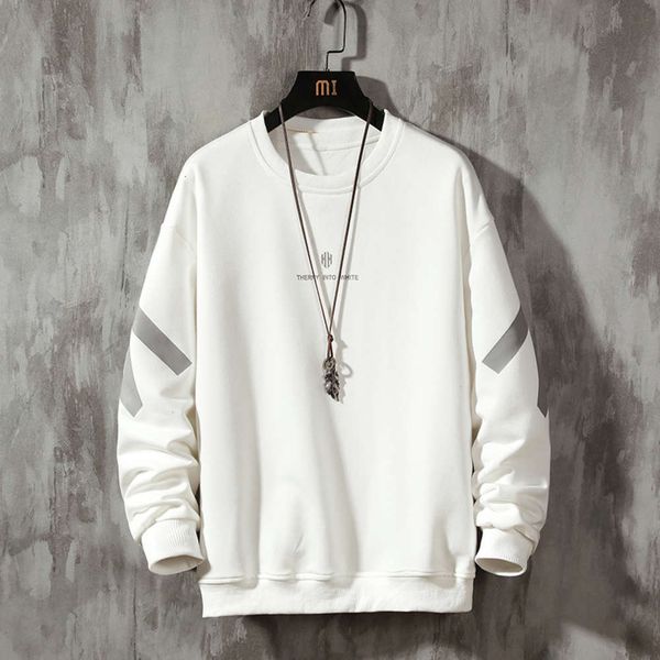 

spring and autumn round neck sweater tide fashion long sleeve casual coat, Black