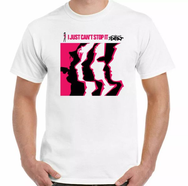 

the english beat t-shirt mens i just can't sit 2tone ska 2 tone top, White;black