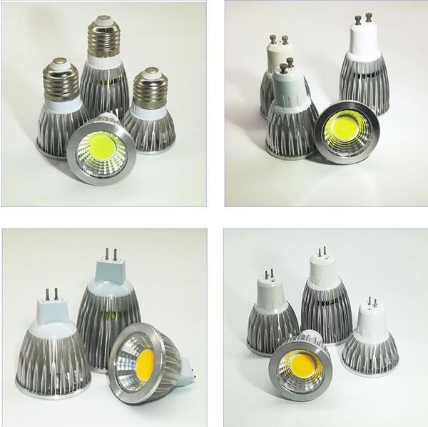 

bulbs e27 e14 gu10 mr16 gu5.3 led cob spotlight dimmable 9w 12w 15w spot light bulb high power lamp dc12v or ac85-265v