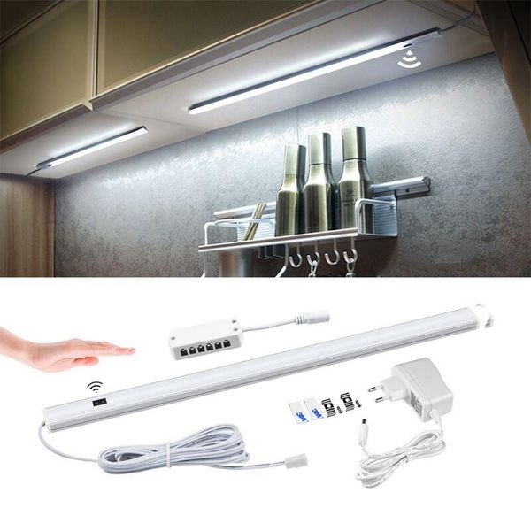 

led hand sweep sensor kitchen light lamp bar 12v tube cabinet smart scan for wardrobe cupboard
