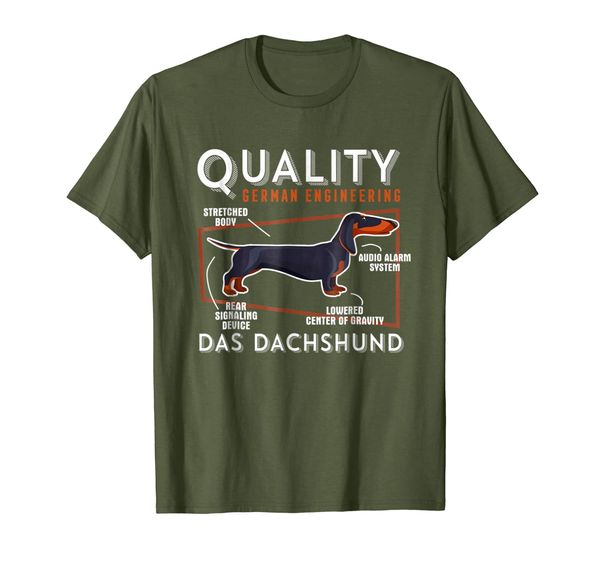 

cutest dachshund lovers shirt: quality german engineering, White;black