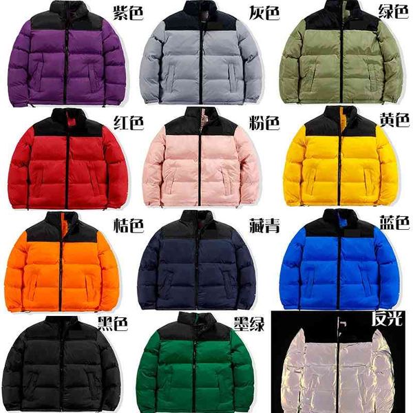 

2019 autumn / winter stand collar student couple contrast color splicing fashion trend down cotton padded clothes, Black