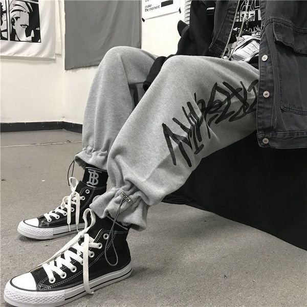 

women's pants & capris men's / women's wide leg pants, large sweatpants, embroidery, korean style, running, , 2021, Black;white