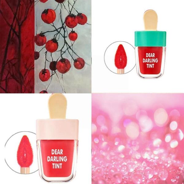 

lip gloss 5pcs/set korean style cute ice cream tint makeup lasting lipstick moisturizing waterproof cosmetic liquid o2b4