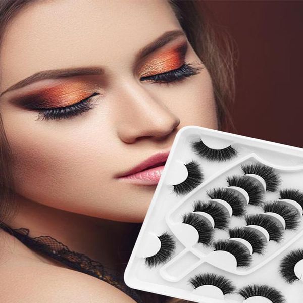 

false eyelashes 8 pairs lashes mink faux dramatic volume eyelash extension