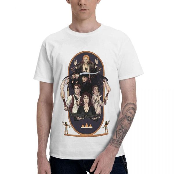 T-shirt da uomo Slim Classic Movie Film The Mummy T-shirt T-shirt da uomo unisex con scollo a V di qualità estiva