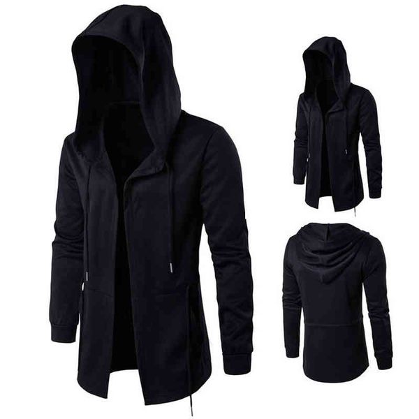 

long dign hoodi fashion hip hop sweatshirt streetwear black gown coats men hooded cloak tle hoodie 5xl sweatshirts