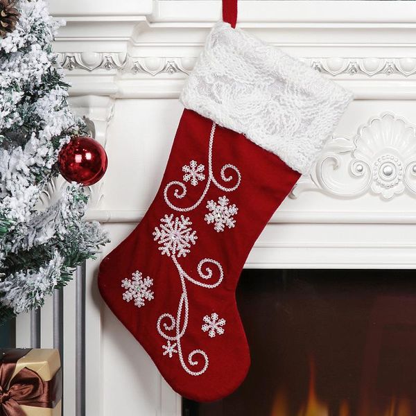 

christmas decorations stocking candy gift bag santa snowman elk fireplace decoration natal navidad family party tree