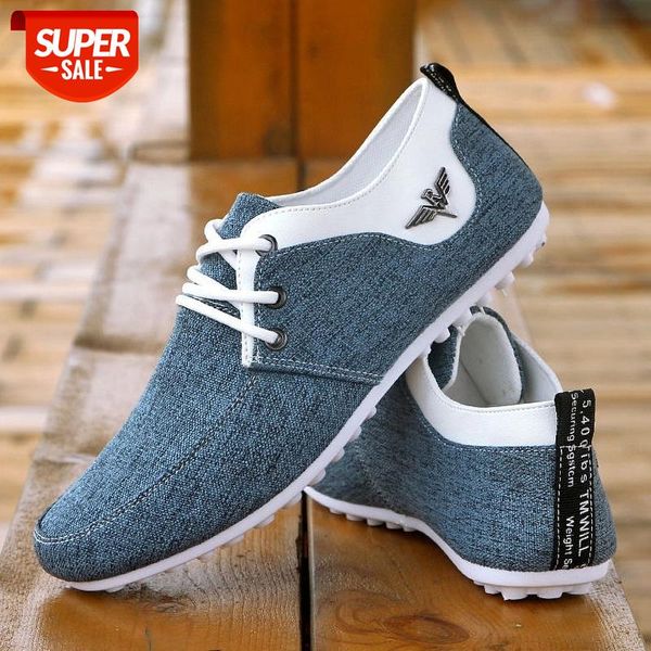 

men casual shoes lace-up linen cloth shoes man breathable mens canvas moccasins flats driving footwear zapatos de hombre #g99f