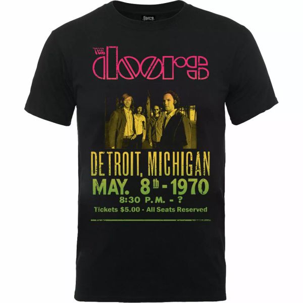 

the doors poster show gradient official t-shirt men unisex, White;black