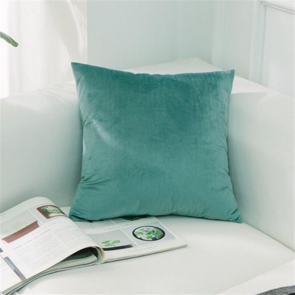 

cushion/decorative pillow solid colors velvet linen cotton cushion case square pillowcase for living room home decor bedroom decorative sofa