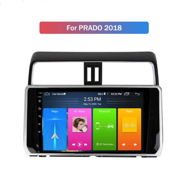 Duplo DIN STEREO WIFI GPS Android 10.0 Car DVD player para Toyota Prado com BT Auto Head Unit