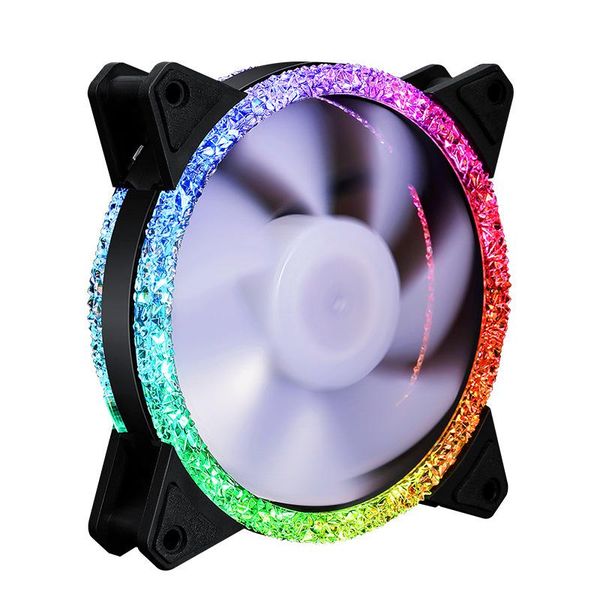 

120mm diamond cooling fan 3/4pin 6pin 12cm rgb synchronous case with remote controller computer fans deskmute & coolings