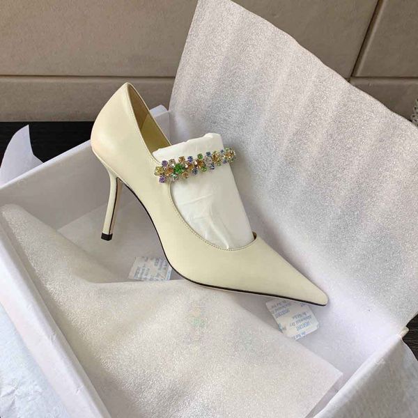 

2021s women sandals wedding pumps luxury designer high heels shoes baily 100 crystal pump black with box eu35-41
