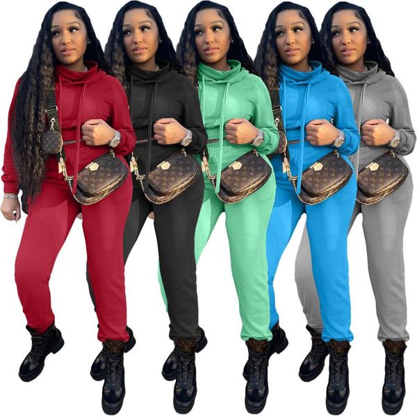 

women's two piece pants prowow women tracksuits pile collar sweatshirt pant matching suits joggers fitness outfits fall winter sportswe, White