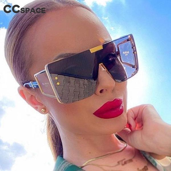 

sunglasses 46588 square oversized one lens retro men women fashion shades uv400 vintage glasses, White;black