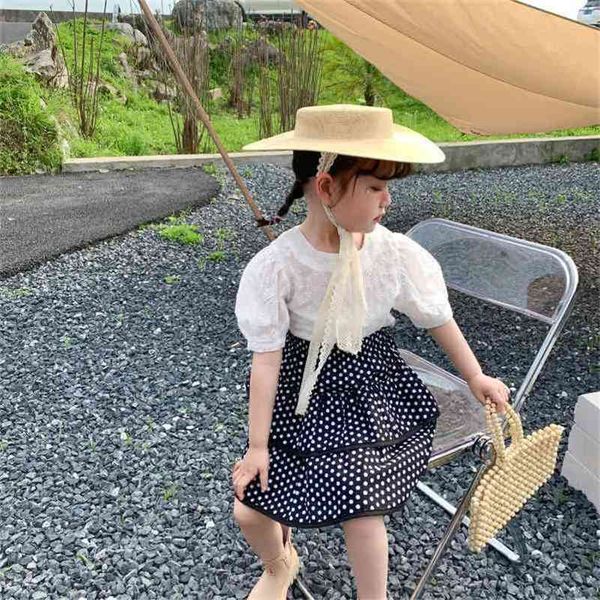 

summer arrival girls fashion dot skirts kids korean desigh 210528, Blue