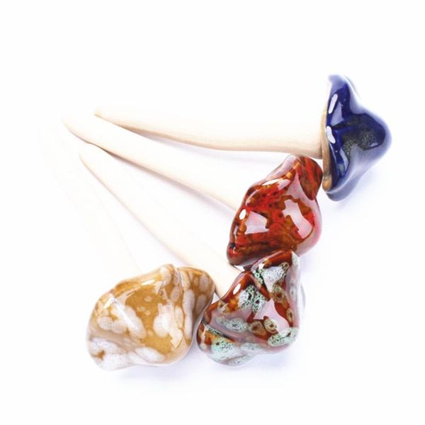 

garden decorations 4 pcs ornament set colorful mini ceramic mushroom decor fairy mushrooms creative lawn ornaments outdoor backyard