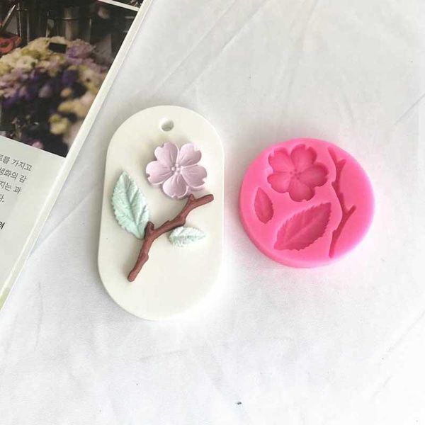 

craft tools peach blossom sakura assembly flower silicone mould gypsum diy material epoxy handmade soap candle baking mold