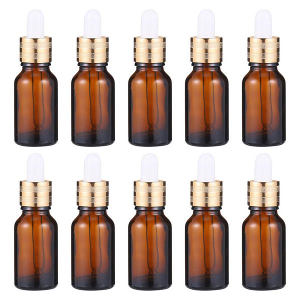 

storage bottles & jars 10pcs dropper glass essence essential oil vial dispenser