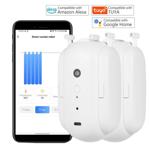 

smart home control automatic curtain opener closer robot wireless motor timer voice automation device