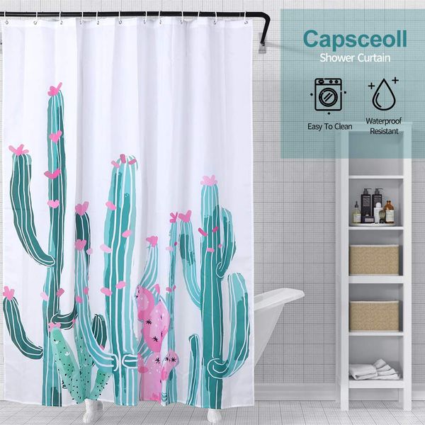 

cactus watercolor shower curtain funny shower curtaininches nature shower curtain cactus watercolor print waterproof modern