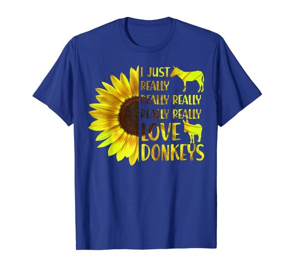 

i just really really love donkeys hippie sunflower tshirt, White;black