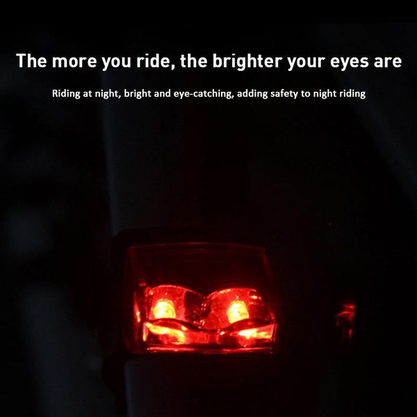 

ipx-4 waterproof led bike light electromagnetic induction bicycle tail self-powered magnet taillight riding rear lights