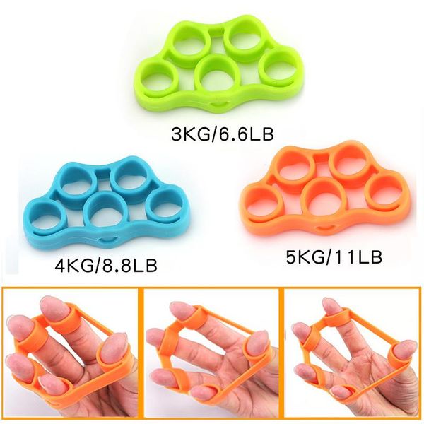 

hand grips silicone finger stretcher resistance bands extensor exerciser grip strengthener strength trainer gripper