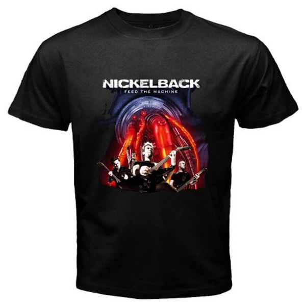 

nickelback feed the machine men's black t-shirt size s-3xl, White;black