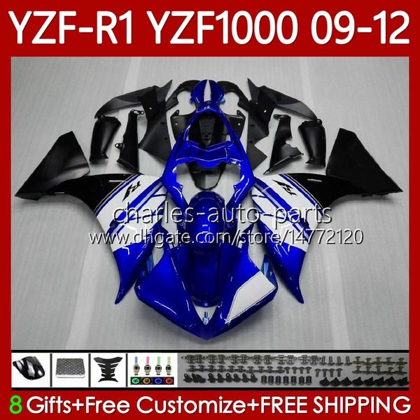 OEM moto corpo para yamaha yzf-r1 yzf1000 yzf 1000 cc r1 2009-2012 bodywork 92no.23 1000cc yzf r1 yzfr1 09 10 11 12 yzf-1000 2009 2011 2011 2012 feiras kit azul blk preto