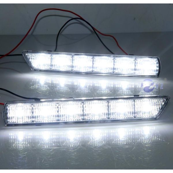 

other lighting system car flashing 1 pair for mitsubishi asx 2010 2011 2012 daylight led drl daytime running lights white fog head lamp cove