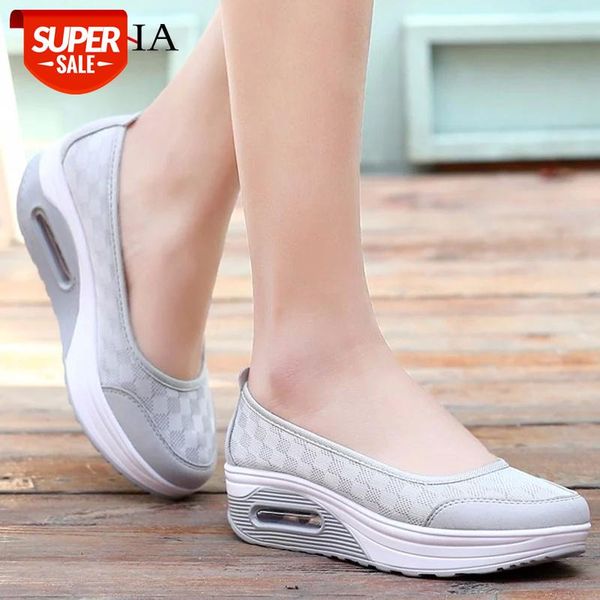 

casual wedges shoes woman sneakers comfortable breathable mesh platform sneakers women shoes slip-on tenis feminino #zn9g
