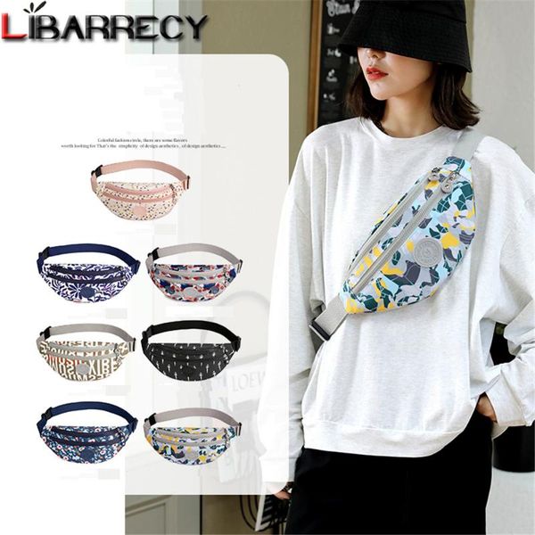

evening bags 2021 floral pattern ladies shoulder nylon chest bag fashion women multifunctional waist wallet sac a main