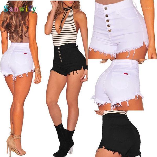 

women girls ladies shorts casual high waisted short mini ripped summer women's, White;black