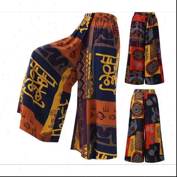 

summer womens pant wide leg pants women casual loose plus size flare vintage trousers elastic waist streetwear, Black;white