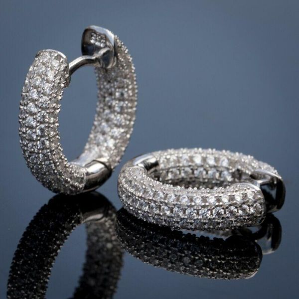 

hoop & huggie luxury women small earrings dazzling micro paved cz stones versatile female accessories fashion jewelry a108, Golden;silver