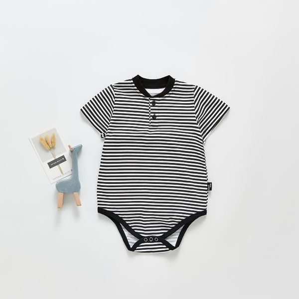 

jumpsuits korean baby boys kids striped rompers cute summer infant clothings, Blue
