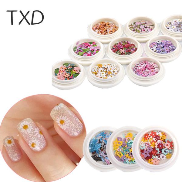 

nail art decorations txd mixed small daisy diy accessories rose ultra-thin wood pulp decoration patch 3d floral sticker, Silver;gold