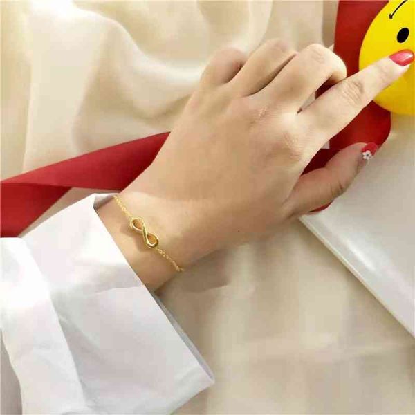 

chinese-style products titanium steel jewelry simple stainless 8-character bracelet diy versatile