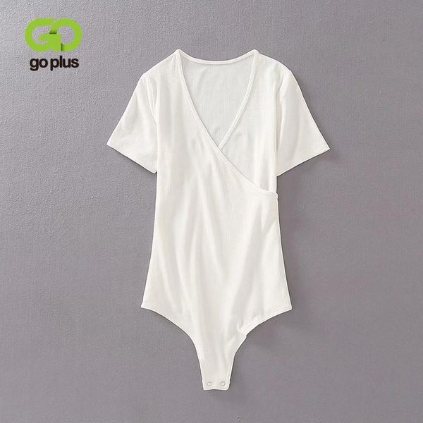 

women's jumpsuits & rompers goplus bodysuit women clothes bodysuits deep v-neck black white jumpsuit body femme mono mujer donna scollo