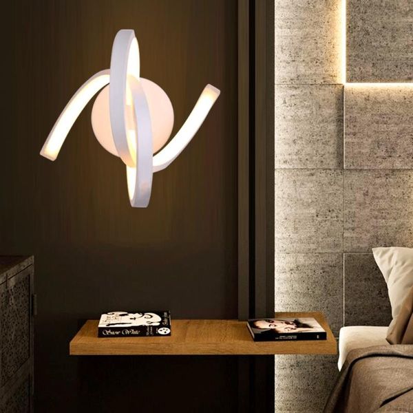 

wall lamp modern spiral led light bedside aisle bedroom decorative art