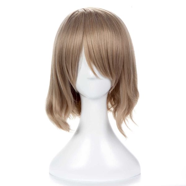 

lovelive sunshine watanabe obsidian cos linen short curly animation wig, Black