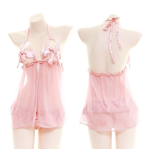 

lingerie erotic babydoll night gown pink stripper night dress honeymoon homewear princess sleepwear cute girl sleepdress, Red;black